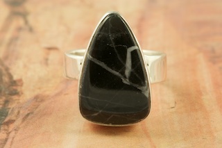 Genuine White Lightening Sterling Silver  Ring